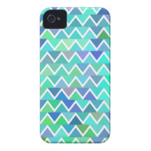 Turquoise Zigzag Pattern iPhone 4/4S Case iPhone 4 Cover