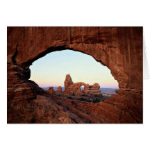 Turret Arch through window, Arches National Park, Greeting Card