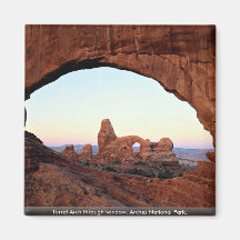 Turret Arch through window, Arches National Park, Fridge Magnets