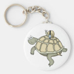 turtle and snail buckled up driver's license key chains