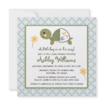 Turtle Baby Shower Invites With Daisies For Boys invitations