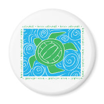 Turtle Beach Volleyball Fridge Magnet