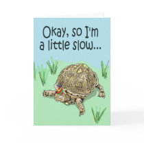 Turtle Belated Late Happy Birthday Card