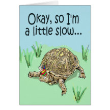 Turtle Belated Late Happy Birthday Card