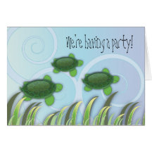 Turtle Birthday invitation Card