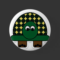 Turtle Cartoon Art buttons