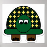 Turtle Cartoon Art Poster