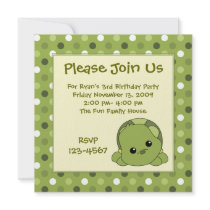 Turtle Cutie Personalized Announcements