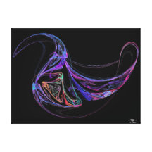 Turtle Dove Fractal Stretched Canvas Prints