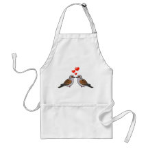 Turtle Doves in Love Apron