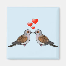 Turtle Doves in Love Magnets