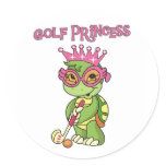 Turtle Golf Princess Sticker