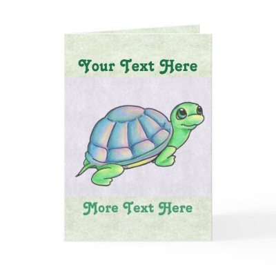 Turtle Greeting Card by Customizables