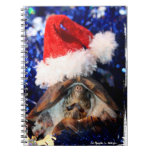 Turtle in Christmas Santa Hat Picture Notebooks