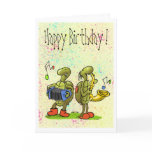 turtle music birthday card