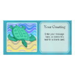 Turtle On Beach Custom Card photo cards