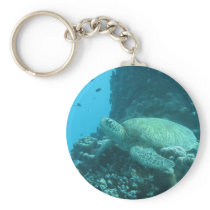 Turtle on Great Barrier Reef Key Chain