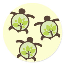 Turtle Organic Planet Stickers