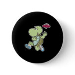 turtle playing frisbee pinback buttons