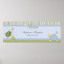 Turtle Reef and Goldfish Baby Shower Poster