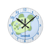 Turtle Reef Customised Nursery Wall Clock