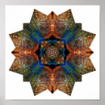 Turtle shell and blue jay collage - Print