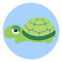 turtle round stickers