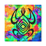 Turtle Symmetry Tiedye Magnets