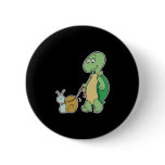 turtle with pet snail pin