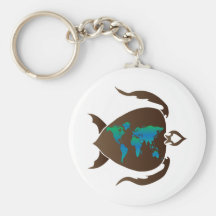 Turtle-world Keychain