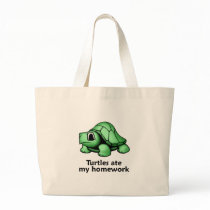 Turtles ate my Homework Tote Bags