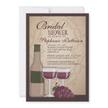 Tuscan Bridal Shower Wine Themed Invitation