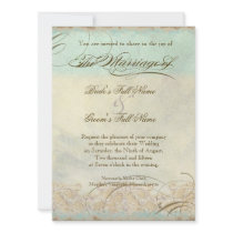 Tuscan Olive Tree n Swirl - Wedding Invitation