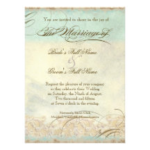 Tuscan Olive Tree n Swirl - Wedding Invitation