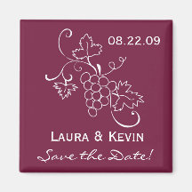 Tuscan Wedding Save the Date Refrigerator Magnet