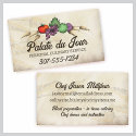 Tuscan wheat fruit cooking business card business cards