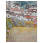 Tuscany Italy landscape watercolor painting flyers