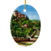TUSCANY LANDSCAPE 3 CHRISTMAS ORNAMENT