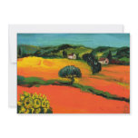 TUSCANY LANDSCAPE , blue green yellow orange invitations