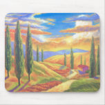Tuscany Landscape Painting - Multi mousepads