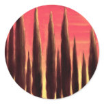 Tuscany Landscape Painting - Multi stickers