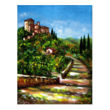 TUSCANY LANDSCAPE POST CARD