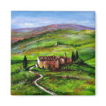 TUSCANY LANDSCAPE WITH GREEN HILLS MAGNET