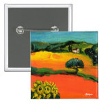 TUSCANY LANDSCAPE WITH SUNFLOWERS PINS