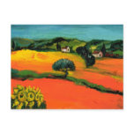 TUSCANY LANDSCAPE WITH SUNFLOWERS postcards