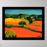 TUSCANY LANDSCAPE WITH SUNFLOWERS POSTERS