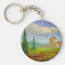 Tuscany Oil Painting Keychains