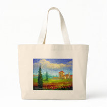 Tuscany Poppies Canvas Bag