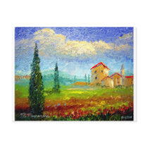Tuscany Poppies Post Cards