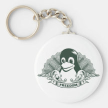 Tux Penguin - (Linux, Open Source, Copyleft, FSF) Keychains